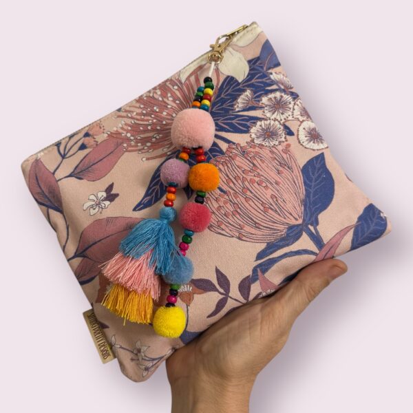 Zippy Pouch - Pink Posy