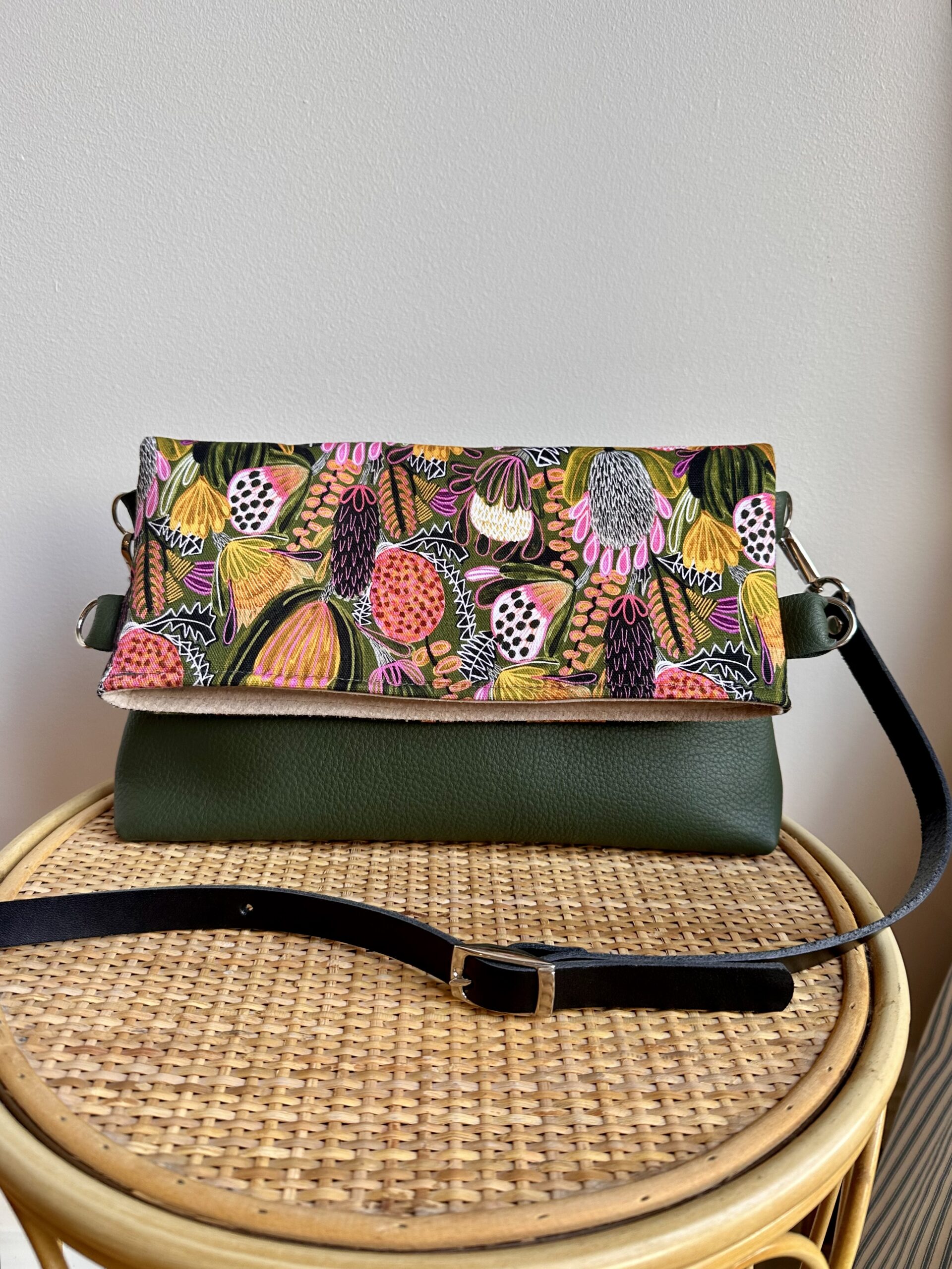 Kirsten Fold Over Bag - Moss